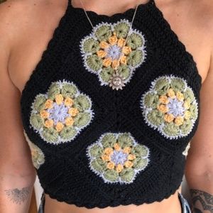 Urban Outfitters Tops - Crochet Halter Crop Urban Outfitters Tops - Crochet Halter Crop